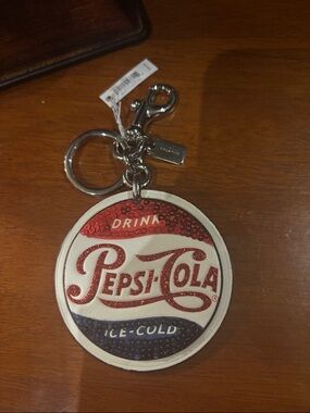 Coach x Pepsi Limited Edition Sequin Bag Charm / Keychain NWT